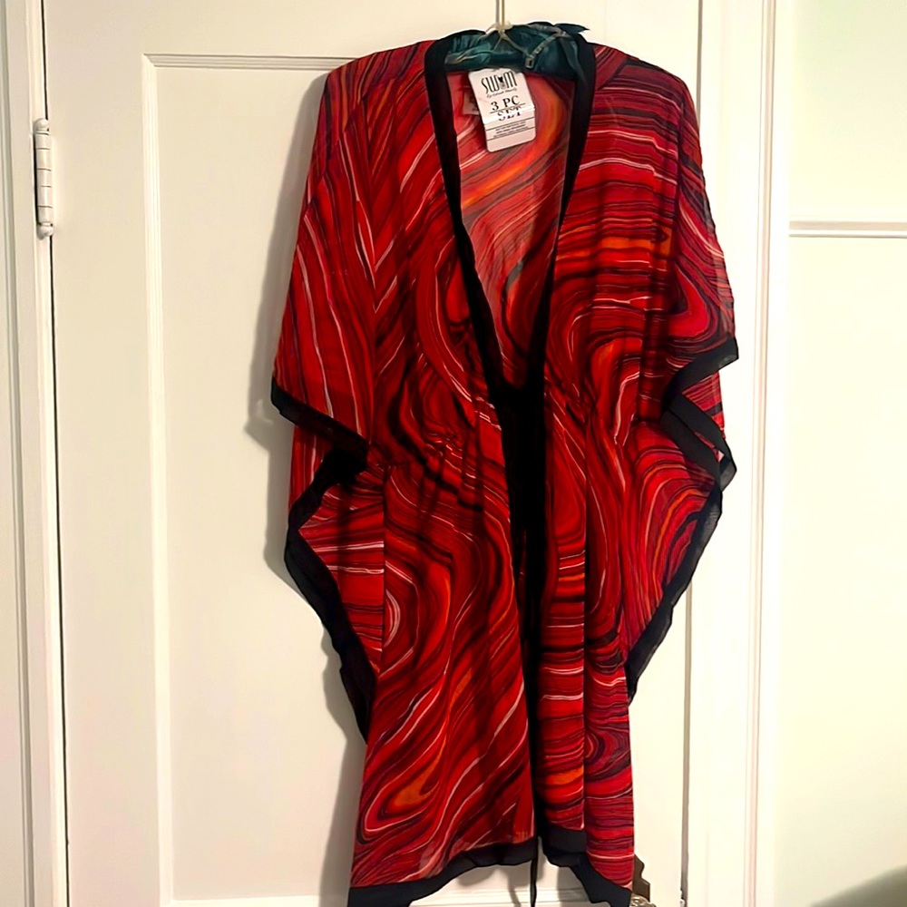 Bathing suit/kimono coverup, new with tags